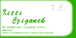 kitti cziganek business card